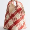 Sac cabas en cuir tressé