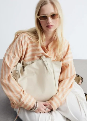 Sac fourre-tout en cuir à boucle et sangle