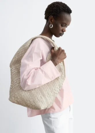 Sac fourre-tout en cuir tressé