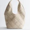 Sac fourre-tout en cuir tressé