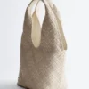 Sac fourre-tout en cuir tressé