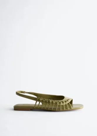 Sandales à bride arrière en cuir