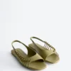 Sandales à bride arrière en cuir