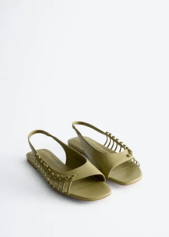 Sandales à bride arrière en cuir