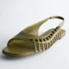 Sandales à bride arrière en cuir