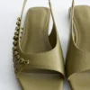 Sandales à bride arrière en cuir
