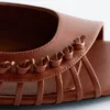 Sandales à bride arrière en cuir