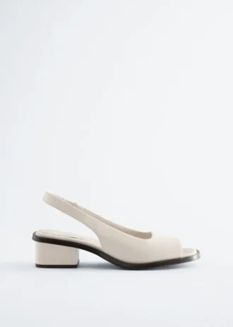 Sandales à bride arrière en cuir nappa