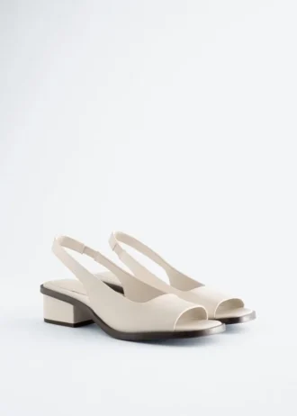 Sandales à bride arrière en cuir nappa