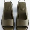 Sandales à bride arrière en cuir nappa