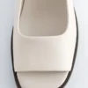 Sandales à bride arrière en cuir nappa