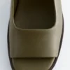 Sandales à bride arrière en cuir nappa