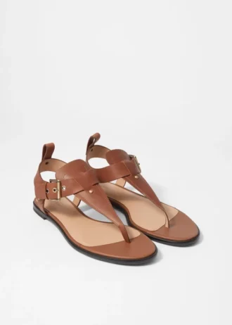 Sandales en cuir à bride cheville