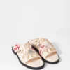 Sandales en cuir imprimé