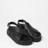 Sandales en cuir à lanières entrecroisées