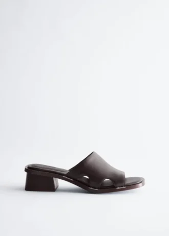 Sandales en cuir à talon bloc