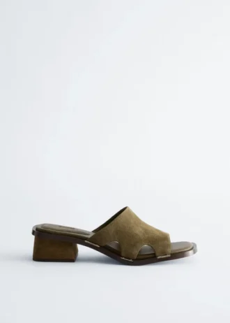Sandales en cuir à talon bloc