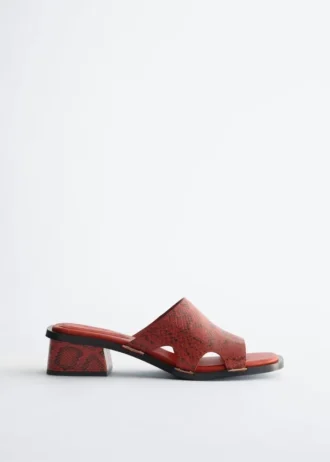Sandales en cuir à talon bloc