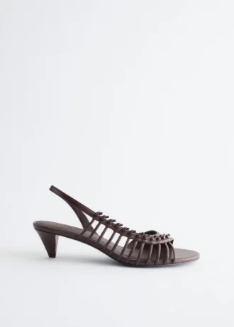 Sandales à lanières en cuir