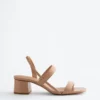 Sandales à talons carrés et lanières