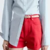 Short en denim taille haute