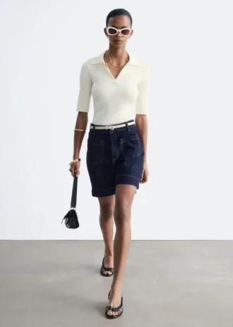 Shorts en jean taille haute