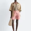 Shorts en lin ajusté