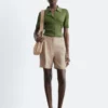 Shorts en lin ajusté