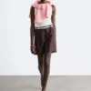 Shorts en lin ajusté