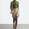 Shorts en lin ajusté