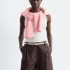 Shorts en lin ajusté