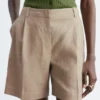 Shorts en lin ajusté