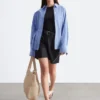 Shorts en lin ajusté