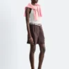 Shorts en lin ajusté