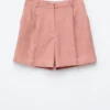 Shorts en lin ajusté