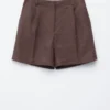 Shorts en lin ajusté