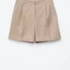 Shorts en lin ajusté