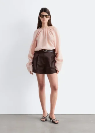 Shorts en satin coupe A