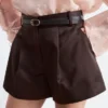 Shorts en satin coupe A