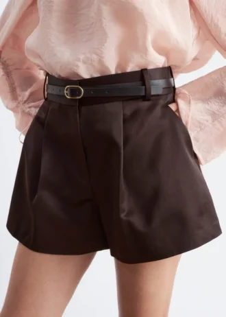 Shorts en satin coupe A