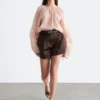 Shorts en satin coupe A