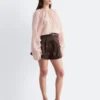 Shorts en satin coupe A