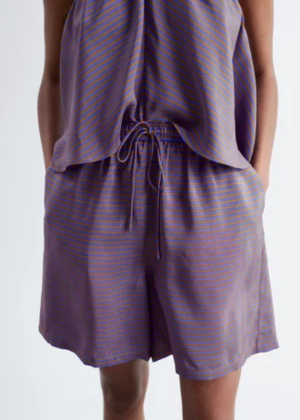 Shorts en soie à cordon