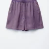 Shorts en soie à cordon
