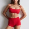 Shorty de bikini taille haute