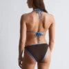 Haut de bikini triangle à bordures contrastées
