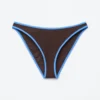 Slip de bikini à bordures contrastées