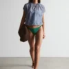 Slip de bikini à détails sur les côtés