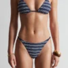 Haut de bikini triangle froncé