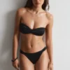 Slip de bikini froncé